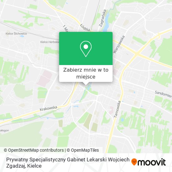 Mapa Prywatny Specjalistyczny Gabinet Lekarski Wojciech Zgadzaj