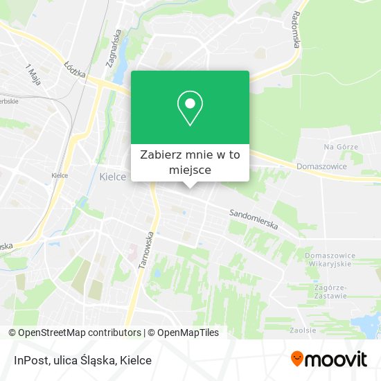 Mapa InPost, ulica Śląska