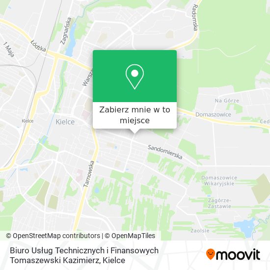 Mapa Biuro Usług Technicznych i Finansowych Tomaszewski Kazimierz