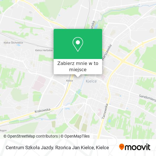 Mapa Centrum Szkoła Jazdy. Rzońca Jan Kielce