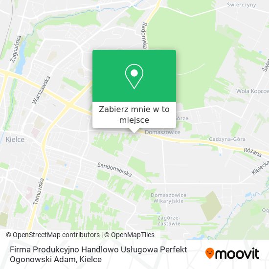 Mapa Firma Produkcyjno Handlowo Usługowa Perfekt Ogonowski Adam