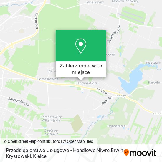 Mapa Przedsiębiorstwo Usługowo - Handlowe Niwre Erwin Krystowski