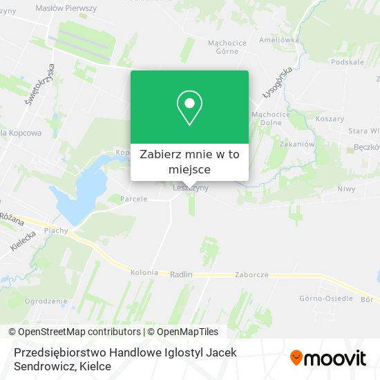 Mapa Przedsiębiorstwo Handlowe Iglostyl Jacek Sendrowicz