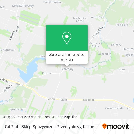 Mapa Gil Piotr. Sklep Spozywczo - Przemyslowy