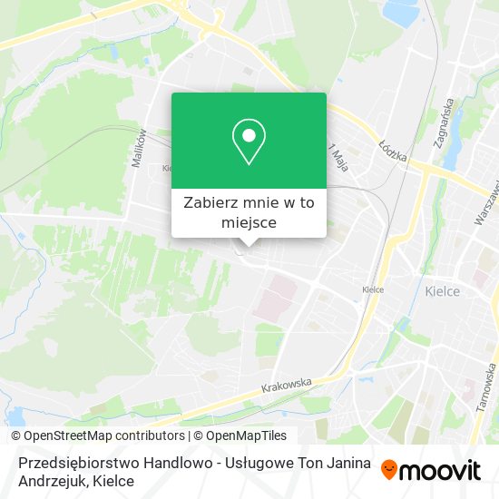 Mapa Przedsiębiorstwo Handlowo - Usługowe Ton Janina Andrzejuk
