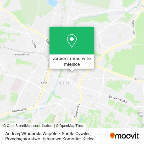 Mapa Andrzej Włodarski Wspólnik Spółki Cywilnej Przedsiębiorstwo Usługowe Komodar