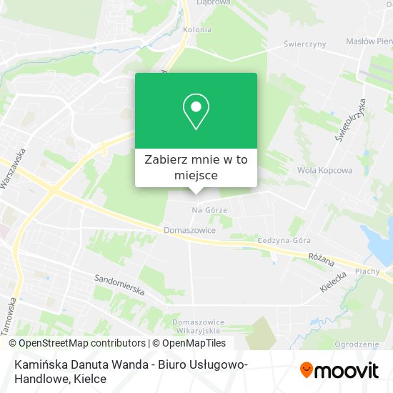 Mapa Kamińska Danuta Wanda - Biuro Usługowo-Handlowe