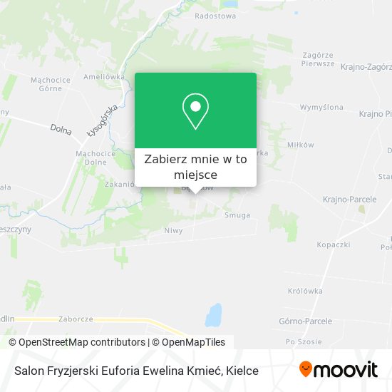 Mapa Salon Fryzjerski Euforia Ewelina Kmieć