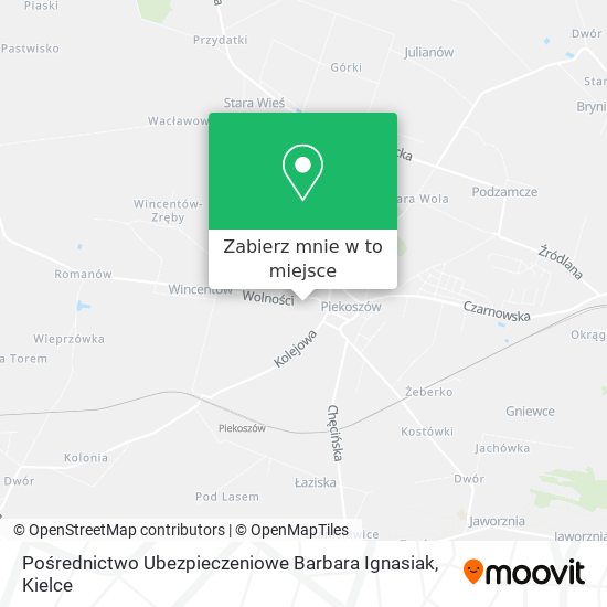 Mapa Pośrednictwo Ubezpieczeniowe Barbara Ignasiak
