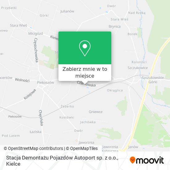 Mapa Stacja Demontażu Pojazdów Autoport sp. z o.o.