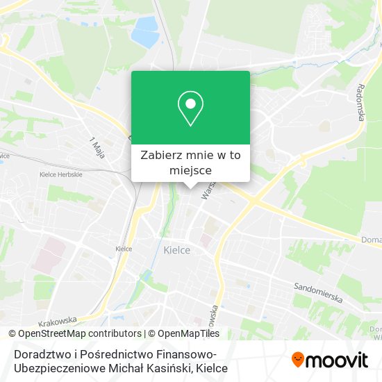 Mapa Doradztwo i Pośrednictwo Finansowo-Ubezpieczeniowe Michał Kasiński