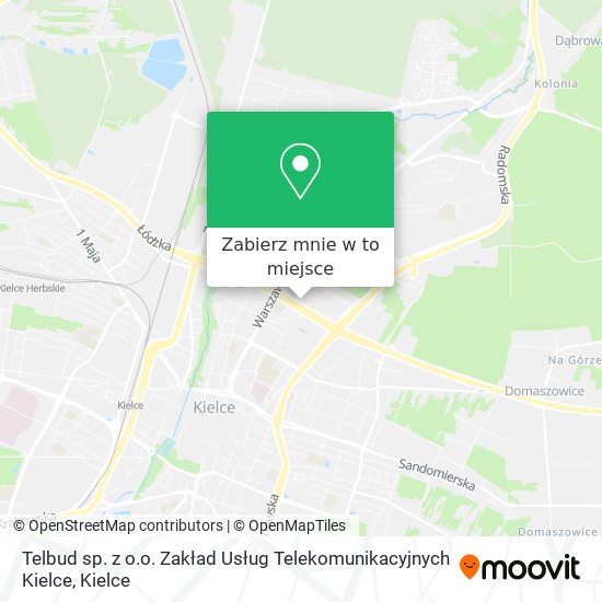Mapa Telbud sp. z o.o. Zakład Usług Telekomunikacyjnych Kielce