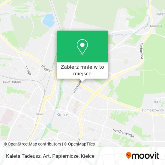 Mapa Kaleta Tadeusz. Art. Papiernicze