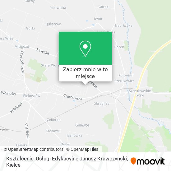 Mapa Kształcenie' Usługi Edykacyjne Janusz Krawczyński