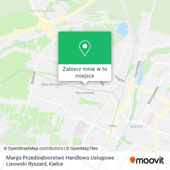 Mapa Margo Przedsiębiorstwo Handlowo Usługowe Lisowski Ryszard