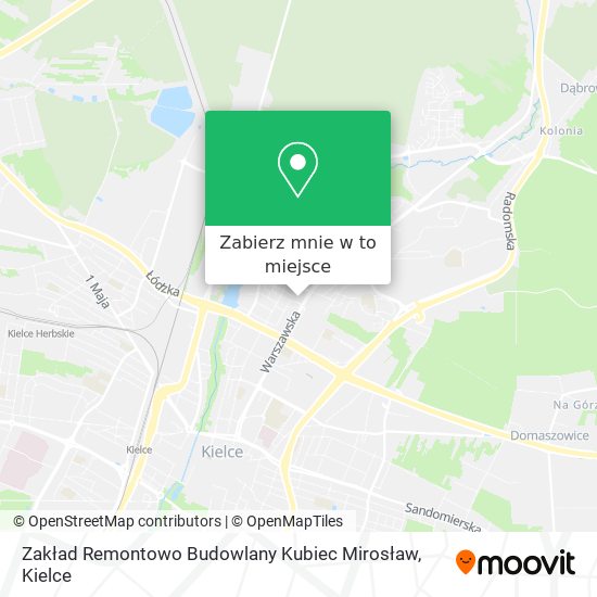 Mapa Zakład Remontowo Budowlany Kubiec Mirosław
