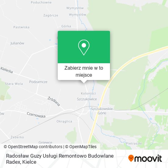Mapa Radosław Guzy Usługi Remontowo Budowlane Radex