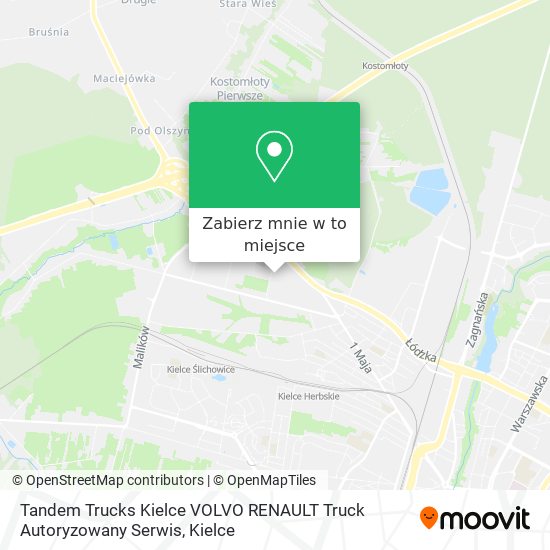 Mapa Tandem Trucks Kielce VOLVO RENAULT Truck Autoryzowany Serwis