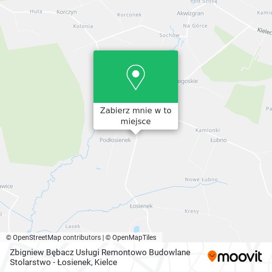 Mapa Zbigniew Bębacz Usługi Remontowo Budowlane Stolarstwo - Łosienek