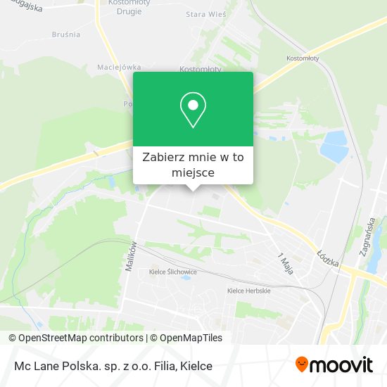 Mapa Mc Lane Polska. sp. z o.o. Filia