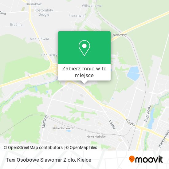 Mapa Taxi Osobowe Slawomir Ziolo