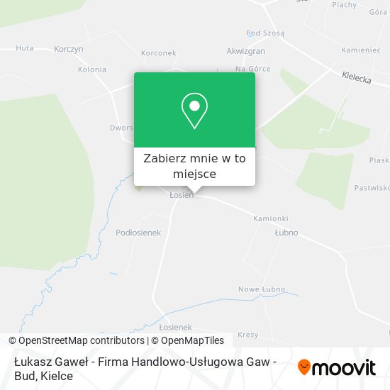 Mapa Łukasz Gaweł - Firma Handlowo-Usługowa Gaw - Bud