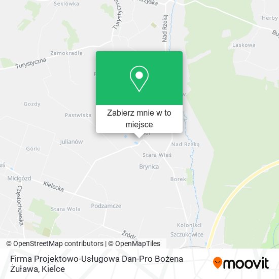Mapa Firma Projektowo-Usługowa Dan-Pro Bożena Żuława