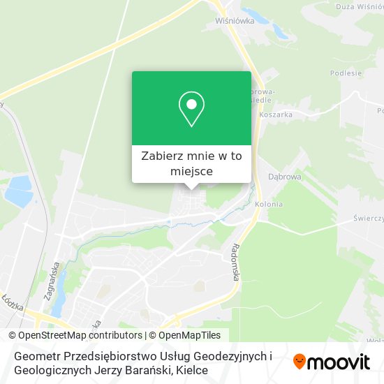 Mapa Geometr Przedsiębiorstwo Usług Geodezyjnych i Geologicznych Jerzy Barański