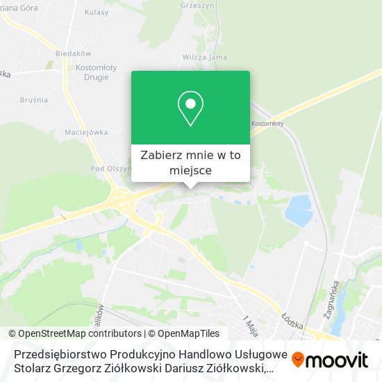 Mapa Przedsiębiorstwo Produkcyjno Handlowo Usługowe Stolarz Grzegorz Ziółkowski Dariusz Ziółkowski