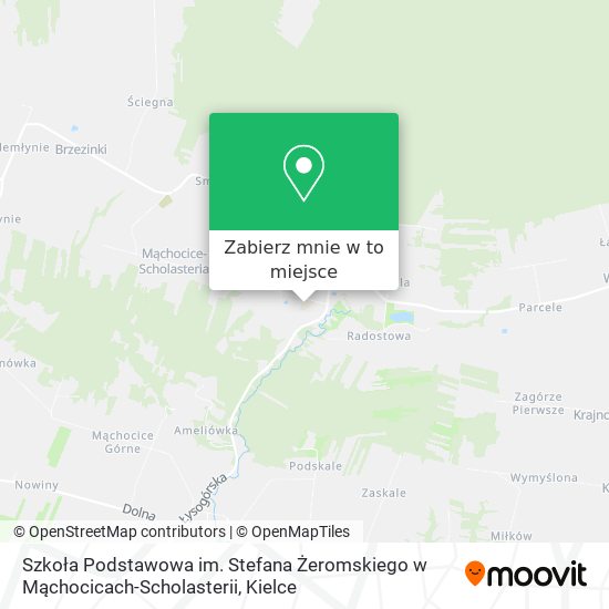 Mapa Szkoła Podstawowa im. Stefana Żeromskiego w Mąchocicach-Scholasterii
