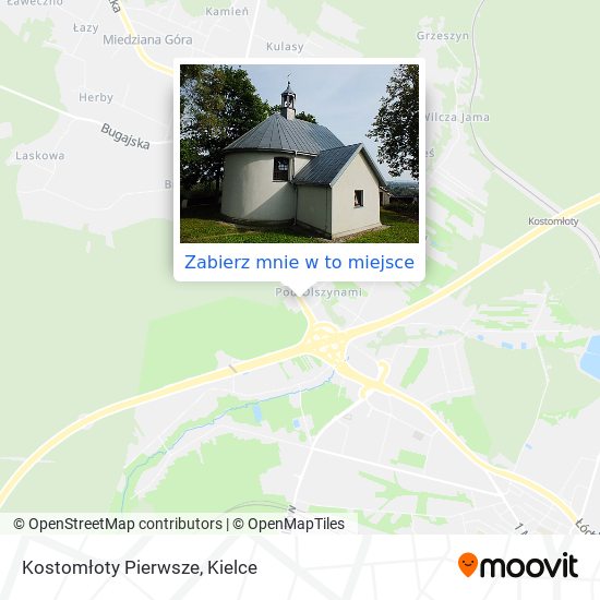 Mapa Kostomłoty Pierwsze