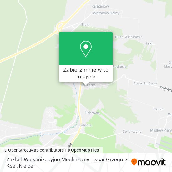 Mapa Zakład Wulkanizacyjno Mechniczny Liscar Grzegorz Ksel