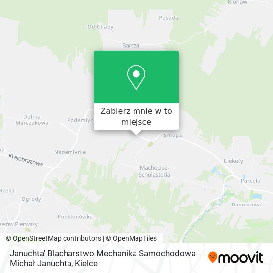 Mapa Januchta' Blacharstwo Mechanika Samochodowa Michał Januchta