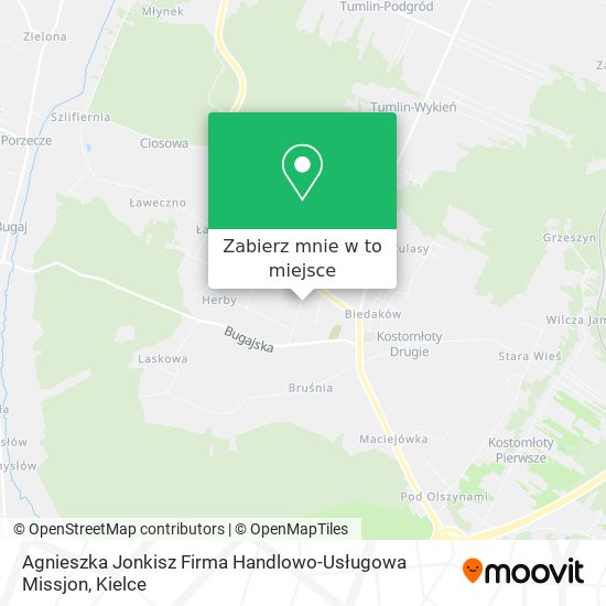 Mapa Agnieszka Jonkisz Firma Handlowo-Usługowa Missjon