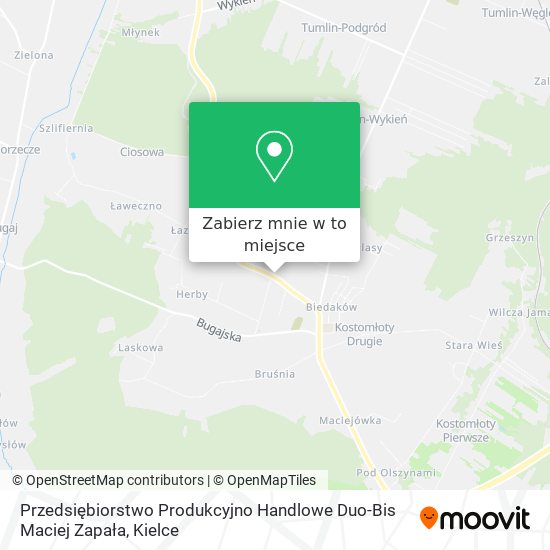 Mapa Przedsiębiorstwo Produkcyjno Handlowe Duo-Bis Maciej Zapała