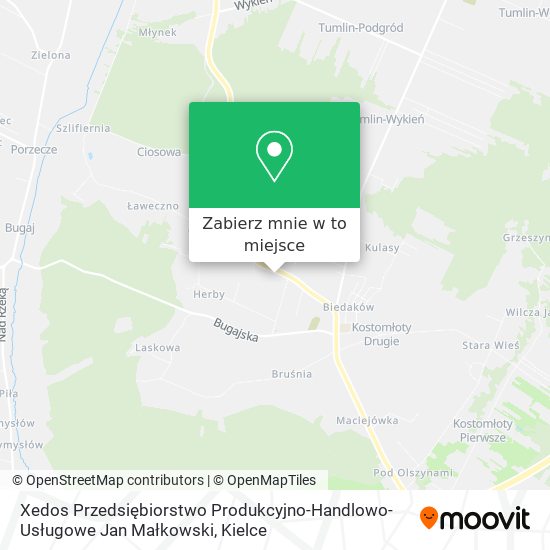 Mapa Xedos Przedsiębiorstwo Produkcyjno-Handlowo-Usługowe Jan Małkowski
