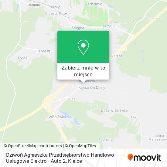 Mapa Dziwoń Agnieszka Przedsiębiorstwo Handlowo-Usługowe Elektro - Auto 2