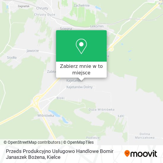 Mapa Przeds Produkcyjno Usługowo Handlowe Bomir Janaszek Bożena