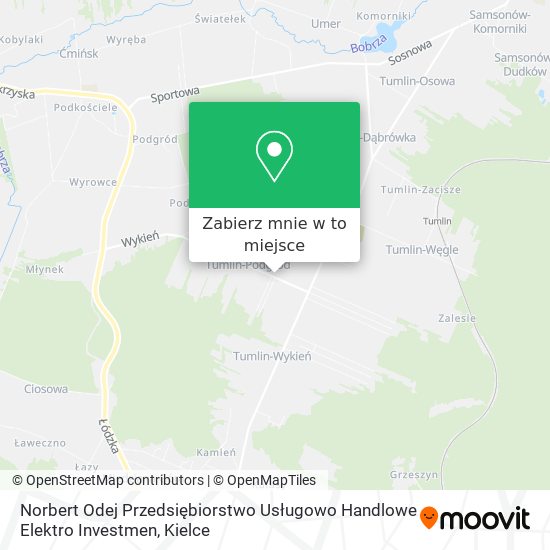 Mapa Norbert Odej Przedsiębiorstwo Usługowo Handlowe Elektro Investmen