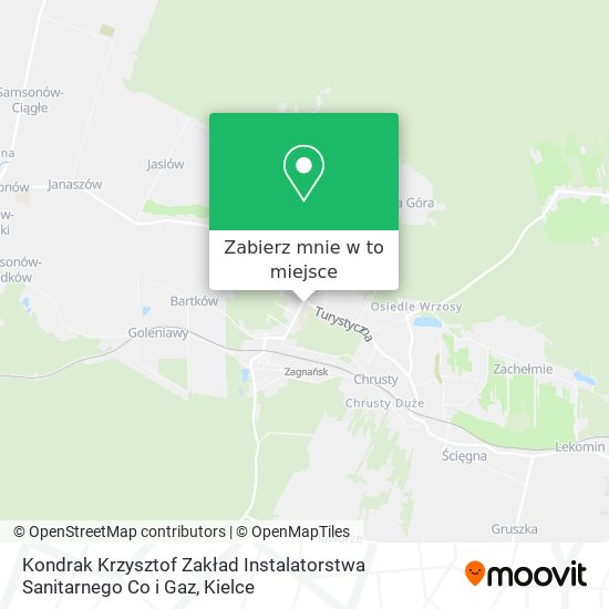 Mapa Kondrak Krzysztof Zakład Instalatorstwa Sanitarnego Co i Gaz
