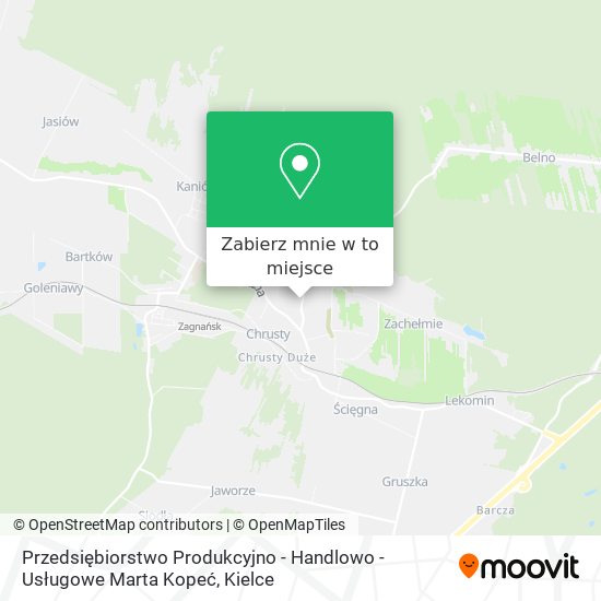 Mapa Przedsiębiorstwo Produkcyjno - Handlowo - Usługowe Marta Kopeć