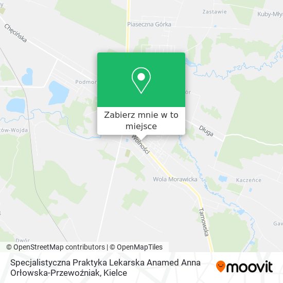 Mapa Specjalistyczna Praktyka Lekarska Anamed Anna Orłowska-Przewoźniak