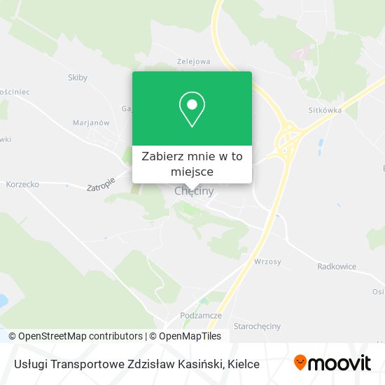 Mapa Usługi Transportowe Zdzisław Kasiński