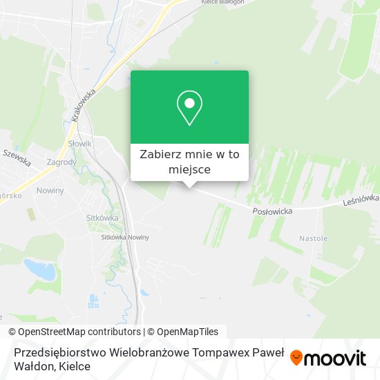 Mapa Przedsiębiorstwo Wielobranżowe Tompawex Paweł Wałdon