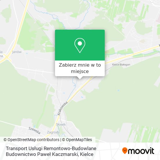 Mapa Transport Usługi Remontowo-Budowlane Budownictwo Paweł Kaczmarski