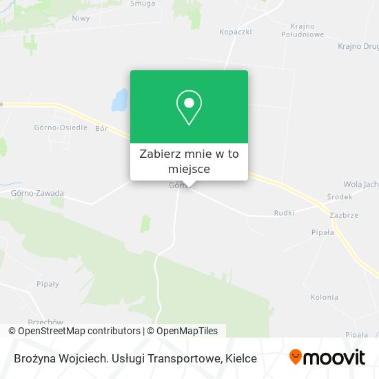 Mapa Brożyna Wojciech. Usługi Transportowe