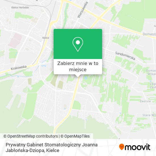 Mapa Prywatny Gabinet Stomatologiczny Joanna Jabłońska-Dziopa
