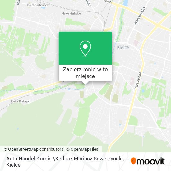 Mapa Auto Handel Komis \Xedos\ Mariusz Sewerzyński