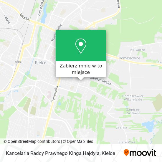 Mapa Kancelaria Radcy Prawnego Kinga Hajdyła