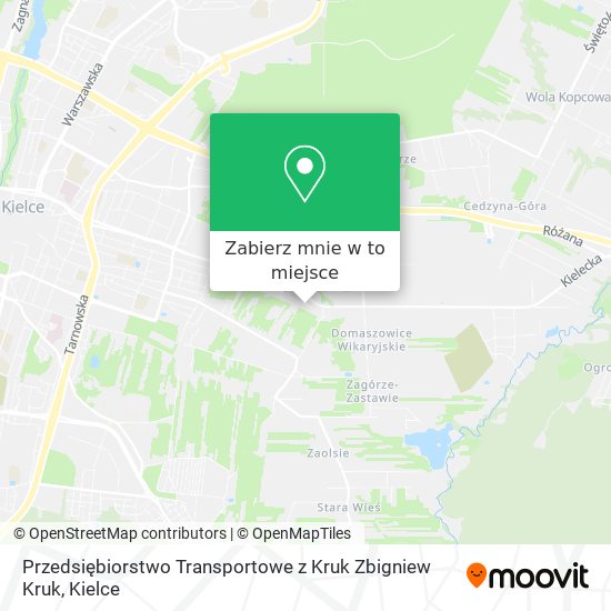 Mapa Przedsiębiorstwo Transportowe z Kruk Zbigniew Kruk